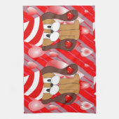 Valentijnsdag Keukenhanddoek, hond Theedoek (Verticaal)