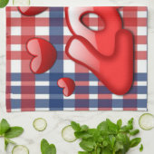 Valentijnsdag Keukenhanddoek, Love Theedoek (Gevouwen)