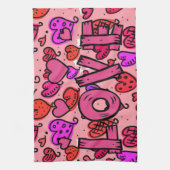 Valentijnsdag Keukenhanddoek, Love Theedoek (Verticaal)