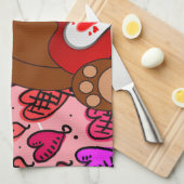 Valentijnsdag Keukenhanddoek, Teddy Bear Theedoek (Quarter Fold)