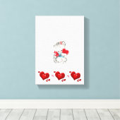 Valentijnsdag Keuten voor het maken van een verrek Canvas Afdruk (Insitu (Houten vloer))