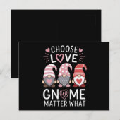 Valentijnsdag Kies Liefde Gnoom Maakt Wat Maakt Briefkaart (Voorkant / Achterkant)