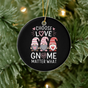 Valentijnsdag Kies Liefde Gnoom Maakt Wat Maakt Keramisch Ornament