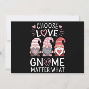 Valentijnsdag Kies voor liefde Gnome Maakt niet ui Feestdagenkaart