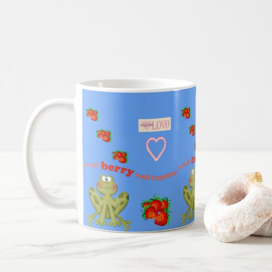 Valentijnsdag Kikker Bessen Mokken (Met donut)