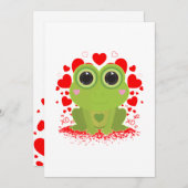 Valentijnsdag Kikker  Feestdagenkaart (Voorkant / Achterkant)