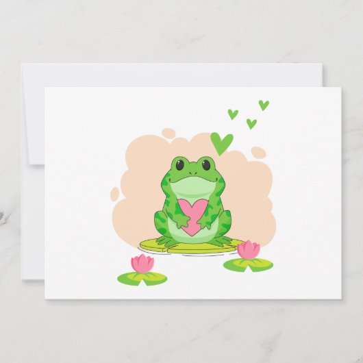 Valentijnsdag Kikker Kaart (Voorkant)