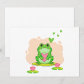 Valentijnsdag Kikker Kaart (Voorkant / Achterkant)
