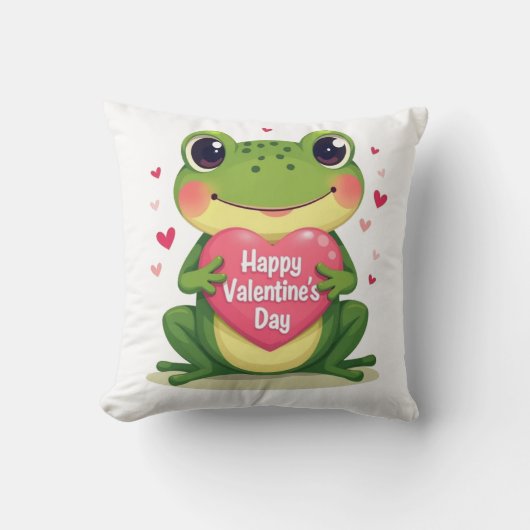 Valentijnsdag kikker kussen (Voorkant)