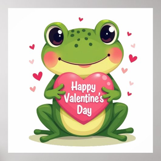 Valentijnsdag kikker poster (Voorkant)