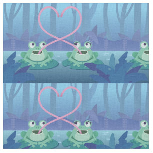 Valentijnsdag kikkervisjes stof