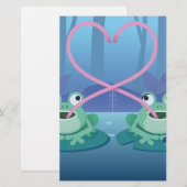 Valentijnsdag kikkervislevers briefpapier (Voorkant / Achterkant)