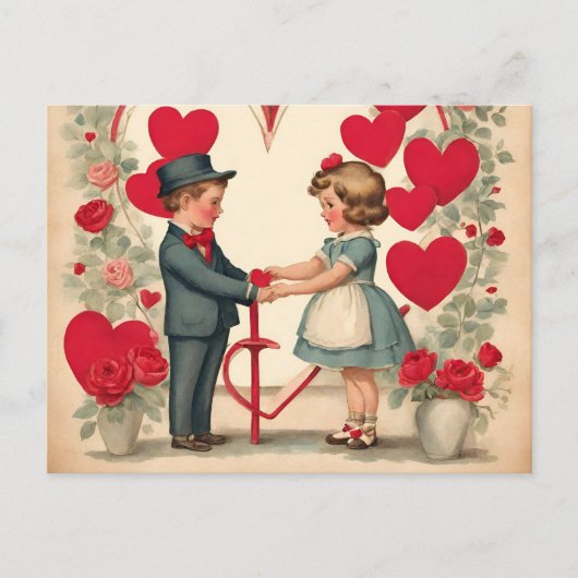  Valentijnsdag Kinderen Feestdagenkaart (Voorkant)