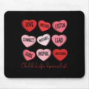 Valentijnsdag Kinderlevensspecialist Cute Hearts Muismat