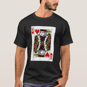 Valentijnsdag King of Hearts Kaart Couples Gift ID T-shirt