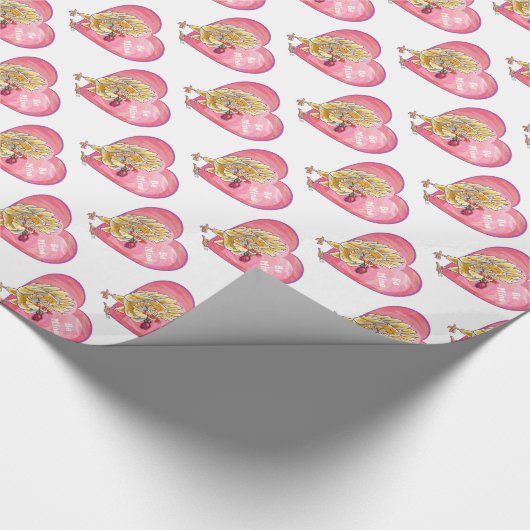 Valentijnsdag kippen cadeaupapier (Hoek)