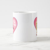 Valentijnsdag kippen grote koffiekop (Voorkant)