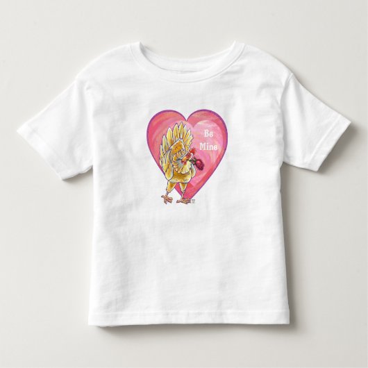 Valentijnsdag kippen kinder shirts (Voorkant)