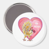 Valentijnsdag kippen magneet (Voorkant / Achterkant)