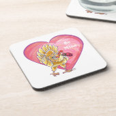Valentijnsdag kippen onderzetter (Linkerzijde)