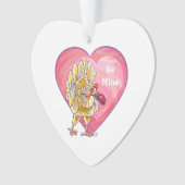 Valentijnsdag kippen ornament (voorkant)
