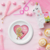 Valentijnsdag kippen papieren bordje (Feest)