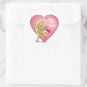 Valentijnsdag kippen ronde sticker (Tas)