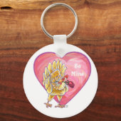 Valentijnsdag kippen sleutelhanger (Voorkant)