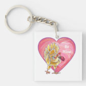 Valentijnsdag kippen sleutelhanger (voorkant)