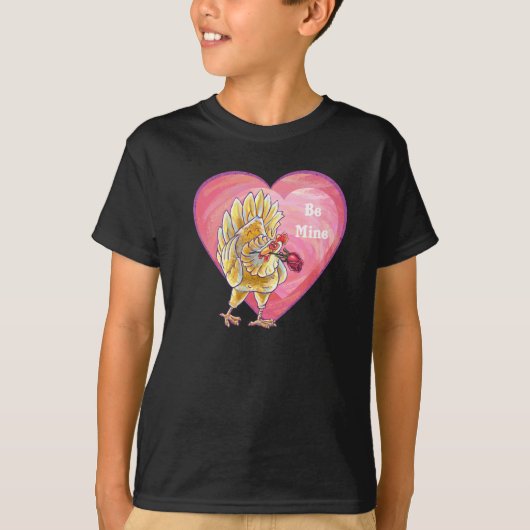 Valentijnsdag kippen t-shirt (Voorkant)