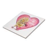 Valentijnsdag kippen tegeltje (Zijkant)