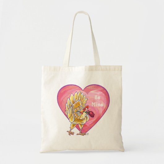 Valentijnsdag kippen tote bag (Voorkant)