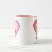 Valentijnsdag kippen tweekleurige koffiemok (Center)