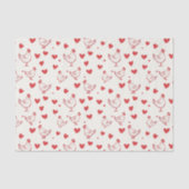 Valentijnsdag Kippenhart Liefde Tissuepapier (Voorkant)