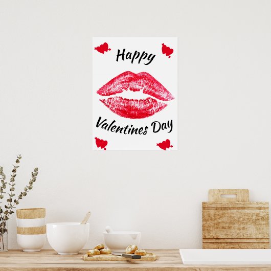 VALENTIJNSDAG KISS poster (Keuken)
