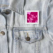 Valentijnsdag Kiss Vierkante Button 5,1 Cm (In situ)