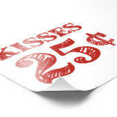 Valentijnsdag Kisses 25 cent Foto Afdruk (Hoek)