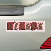 Valentijnsdag Kisses Bumpersticker (Op auto)