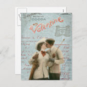  Valentijnsdag Kissing Couple Collage Feestdagenkaart (Voorkant / Achterkant)