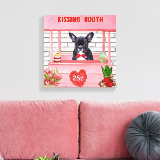 Valentijnsdag KissingBooth Canvas Afdruk (Insitu (Woonkamer))