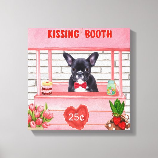 Valentijnsdag KissingBooth Canvas Afdruk (Voorkant)