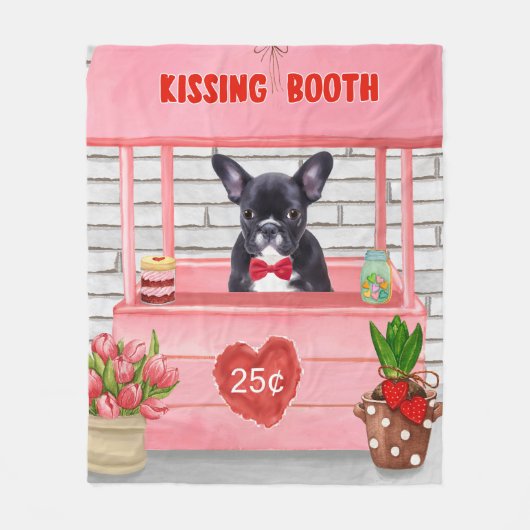 Valentijnsdag KissingBooth Fleece Deken (Voorkant)