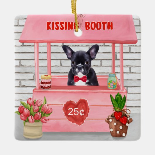 Valentijnsdag KissingBooth Keramisch Ornament (Voorkant)