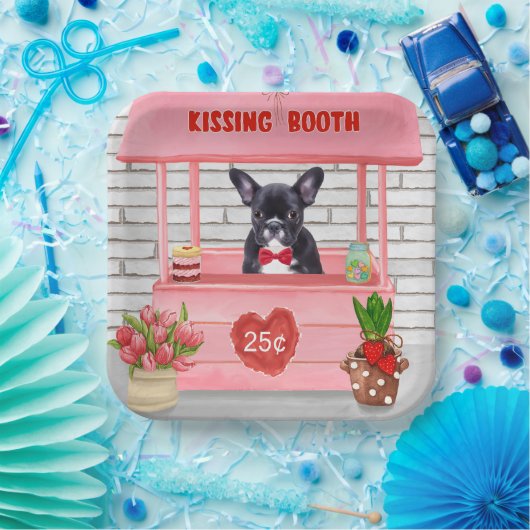 Valentijnsdag KissingBooth Papieren Bordje (Feest)