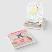 Valentijnsdag KissingBooth Stenen Onderzetter (Zijkant)