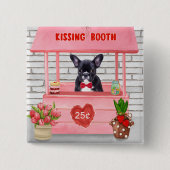 Valentijnsdag KissingBooth Vierkante Button 5,1 Cm (Voorkant)