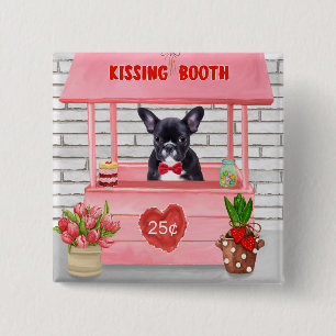 Valentijnsdag KissingBooth Vierkante Button 5,1 Cm