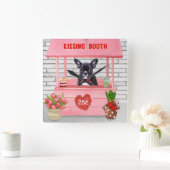 Valentijnsdag KissingBooth Vierkante Klok (Huis)