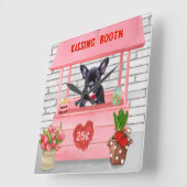 Valentijnsdag KissingBooth Vierkante Klok (Hoek)