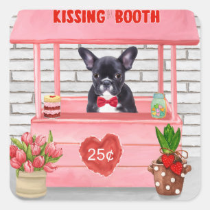 Valentijnsdag KissingBooth Vierkante Sticker